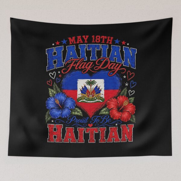 Item preview, May 18th Haitian Flag Day Proud to Be Haitian  designed and sold by THREE LITTLE BEANS.