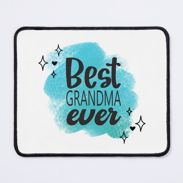 Item preview, Best Grandma Ever with Hearts, Stars & Teal Background designed and sold by jeweleddesigns.