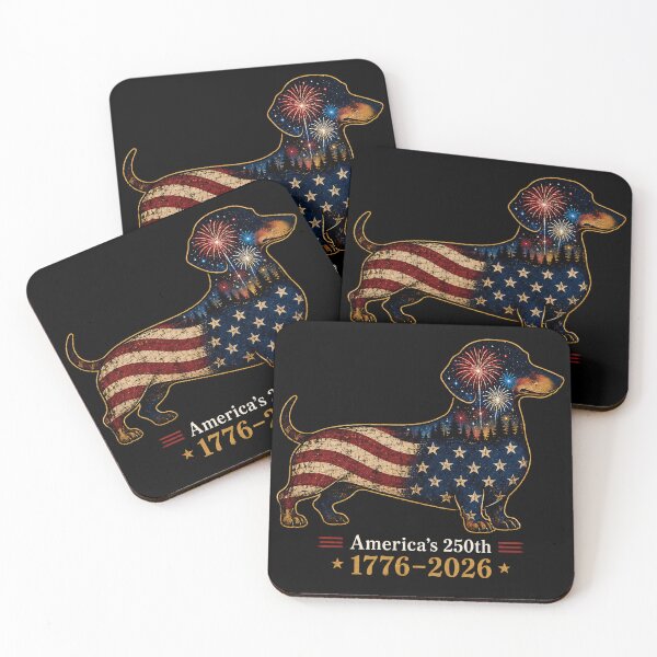 Item preview, America 250th Anniversary 1776-2026 Patriotic Dachshund  designed and sold by THREE LITTLE BEANS.
