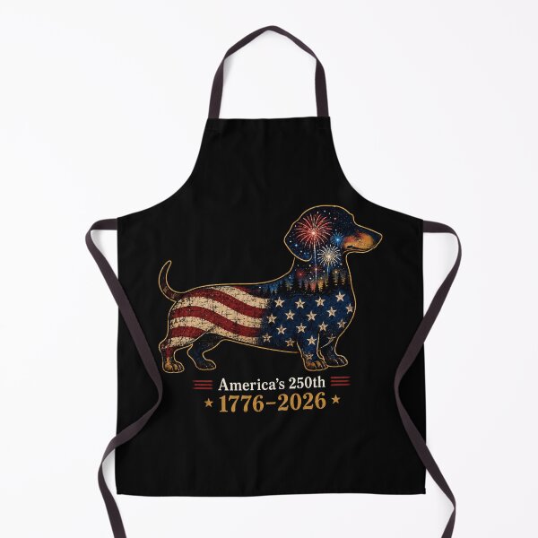 Item preview, America 250th Anniversary 1776-2026 Patriotic Dachshund designed and sold by THREE LITTLE BEANS.