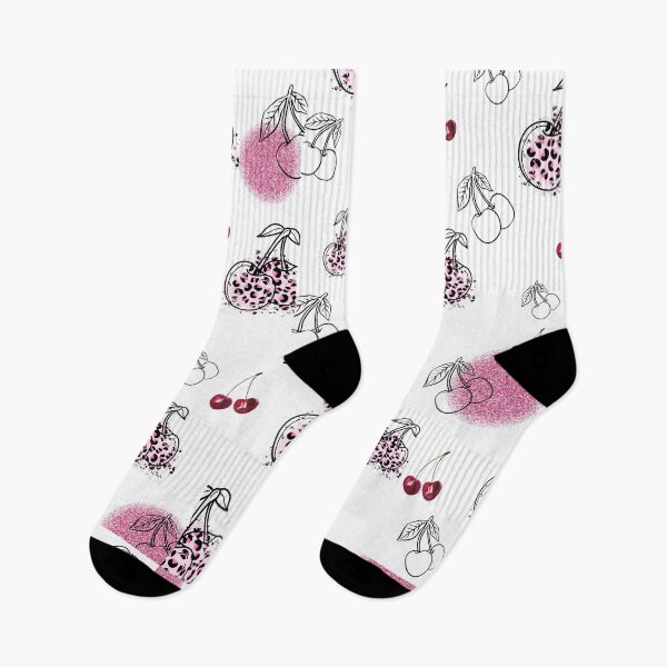 Item preview, Y2K Pink Glitter Cherry & Leopard Pattern  designed and sold by Atlasoloji.