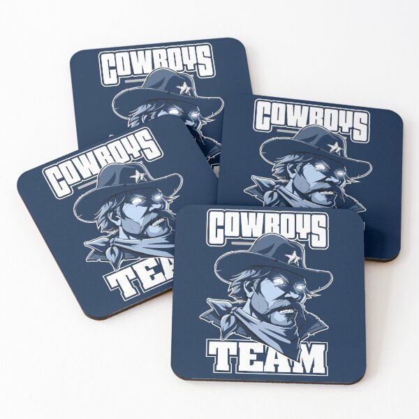 Item preview, America's Cowboy Team - Navy and White Lone Star Mascot Art designed and sold by Canache.