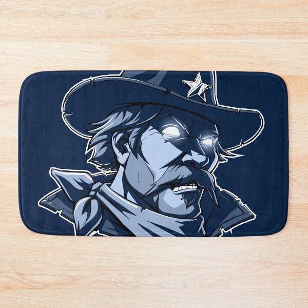 Item preview, America's Cowboy Team - Navy and White Lone Star Mascot Art designed and sold by Canache.