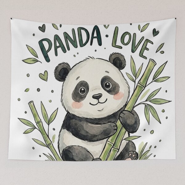 Item preview, Sweet Panda Hugging Bamboo designed and sold by AetherEcho.