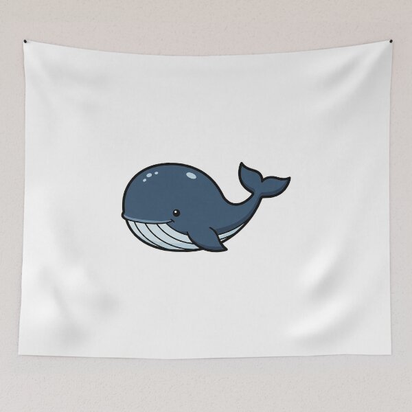 Item preview, Smiling Whale – Gentle Ocean Friend designed and sold by Osmose-Studio ⭐⭐⭐⭐⭐.