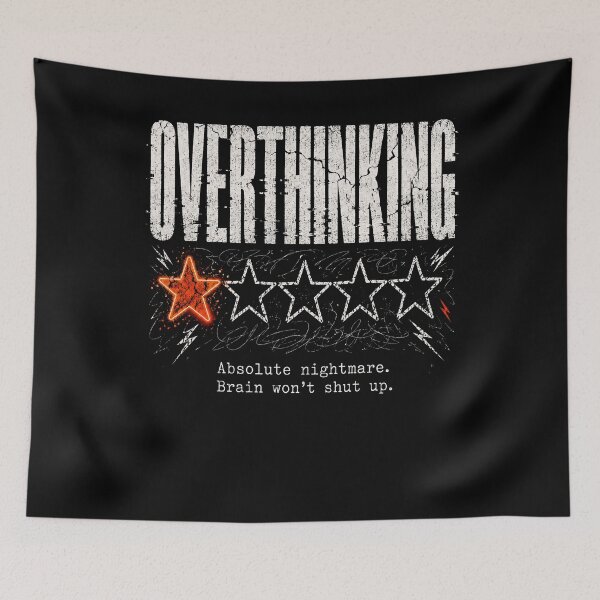Item preview, Overthinking Absolute Nightmare Brain Won’t Shut Up designed and sold by THREE LITTLE BEANS.