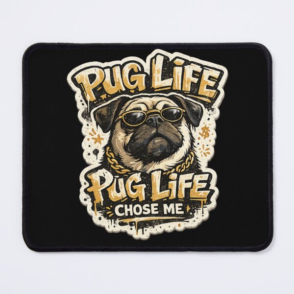 Item preview, Pug Life Chose Me – Cool Retro Urban Hip Hop Style Art | Pug Lover Gift designed and sold by irfanshikh.