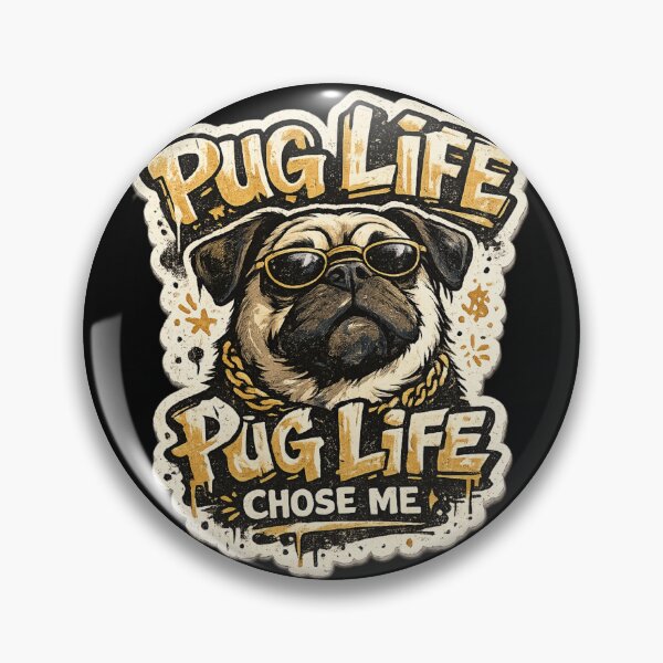 Item preview, Pug Life Chose Me – Cool Retro Urban Hip Hop Style Art | Pug Lover Gift designed and sold by irfanshikh.