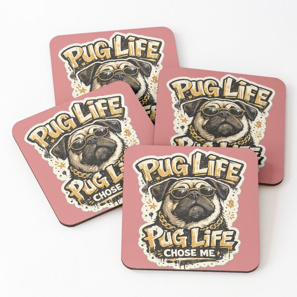 Item preview, Pug Life Chose Me – Cool Retro Urban Hip Hop Style Art | Pug Lover Gift designed and sold by irfanshikh.