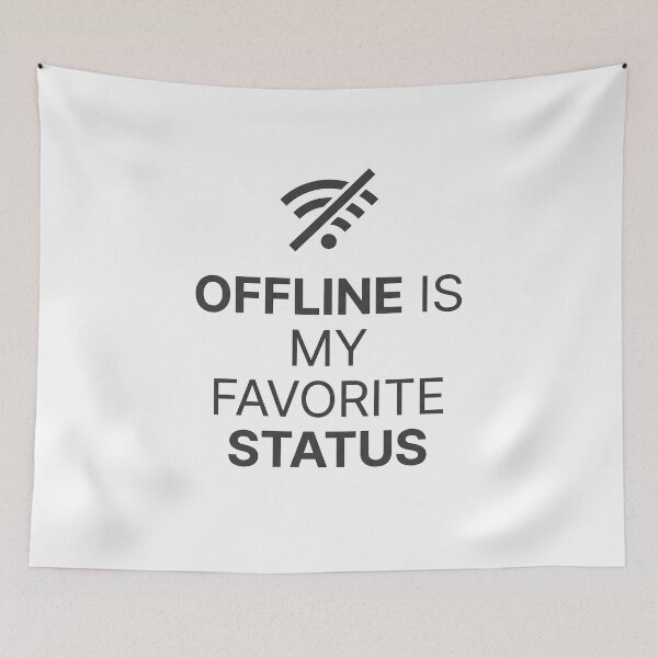 Item preview, Offline Is My Favorite Status designed and sold by khalidnasr.