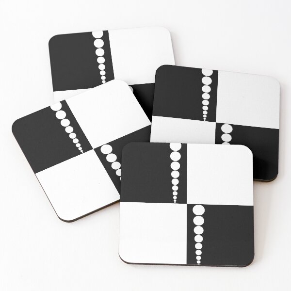 Item preview, 60's Retro Mod Squares and Dots in Black and White designed and sold by MellowCat.
