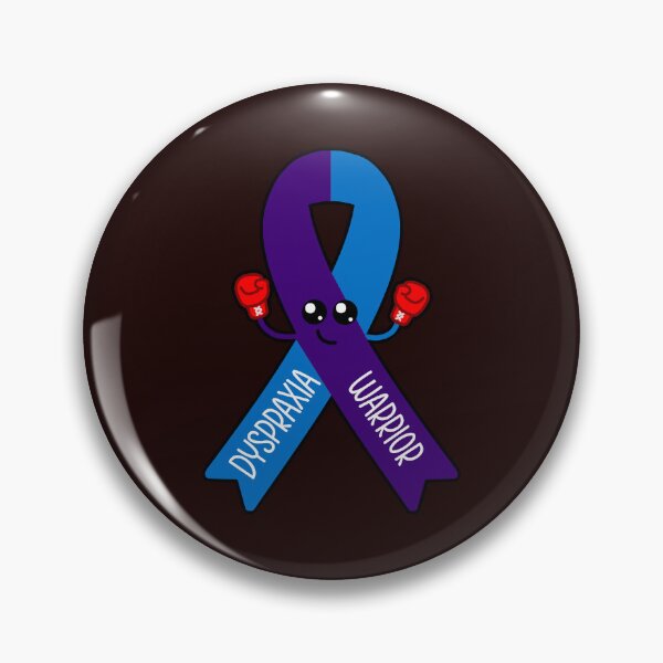 Item preview, Dyspraxia Warrior Awareness Ribbon Kawaii Design designed and sold by ShellsCCC.