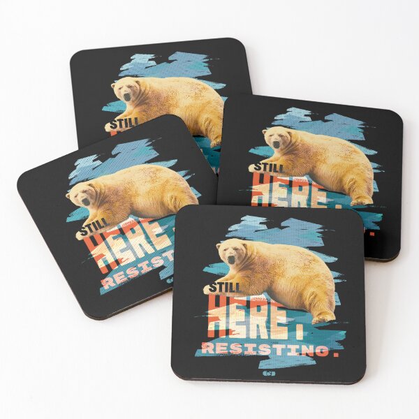 Item preview, Still Here Resisting — Polar Bear Climate Change Art designed and sold by Decorador de Corazones.