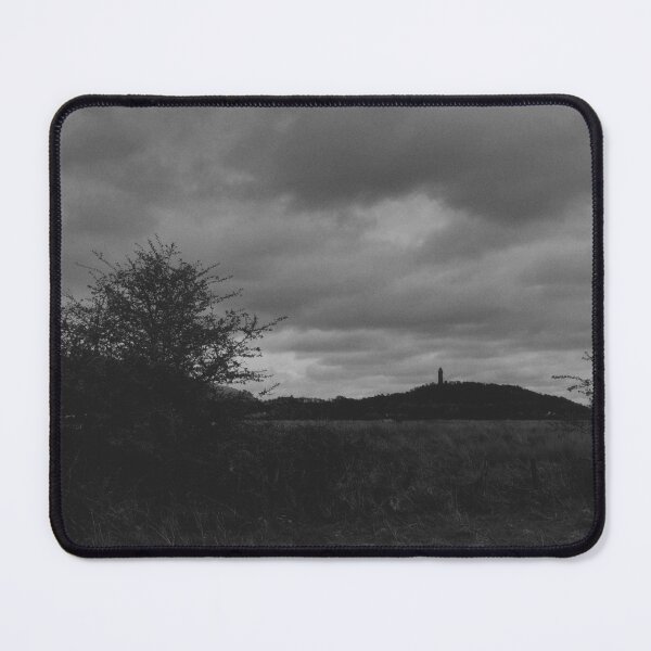 Item preview, black and white scenic view of Dumyat and Wallace Monument (stirling, scotland) designed and sold by photosbykel.