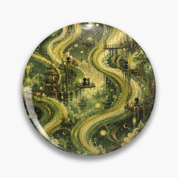 Item preview, Future Dream Escapes Cats Enchanted Forest Waves Fantasy Art designed and sold by Mindworx21.