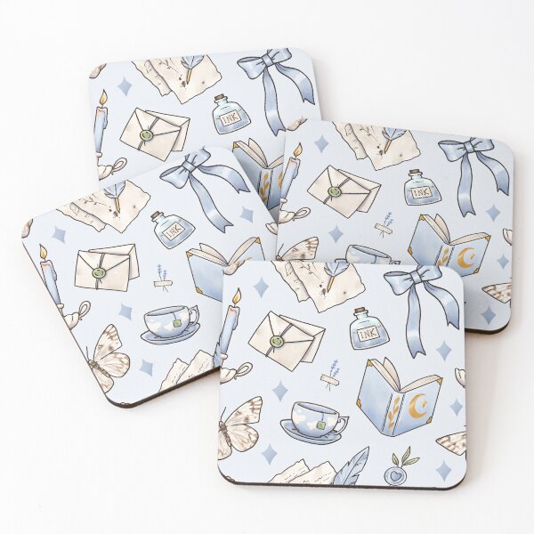 Item preview, Light Academia Pattern in Blue designed and sold by Ellen Wilberg.