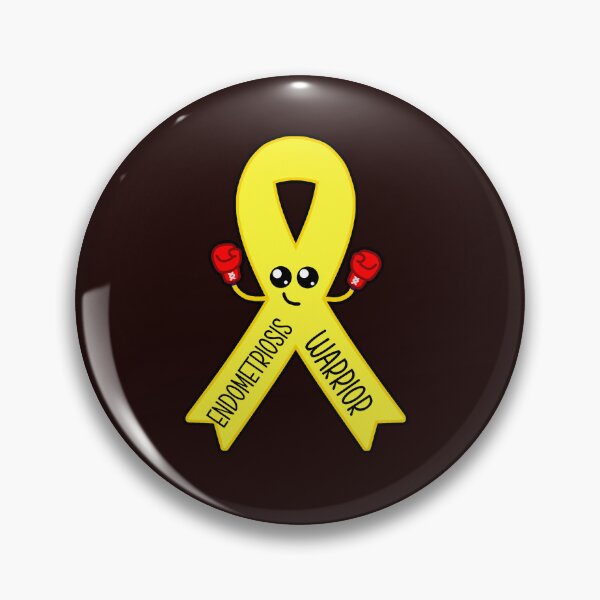 Item preview, Endometriosis Warrior Awareness Ribbon Kawaii Design designed and sold by ShellsCCC.