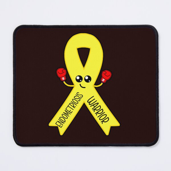 Item preview, Endometriosis Warrior Awareness Ribbon Kawaii Design designed and sold by ShellsCCC.