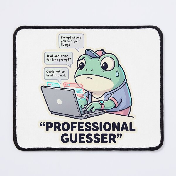 Artikelvorschau, Lustiger Laptop-Aufkleber „Prompt Engineer Professional Rateser AI Frog“ entworfen und verkauft von Urben Loop.