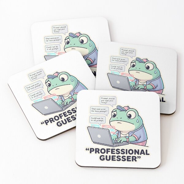 Item preview, Funny Prompt Engineer Professional Guesser AI Frog Laptop Sticker designed and sold by Urben Loop.