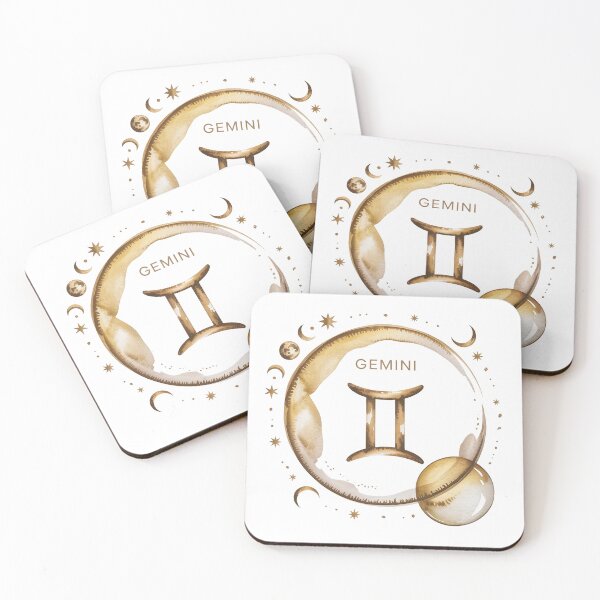 Item preview, Gemini Zodiac Watercolor Celestial Art – Minimalist Astrology Design designed and sold by Cool-cat-art.