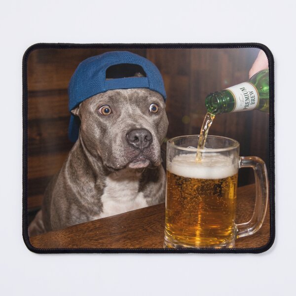 Item preview, Funny Pitbull Dog Drinking Beer Meme designed and sold by tmamiadil.
