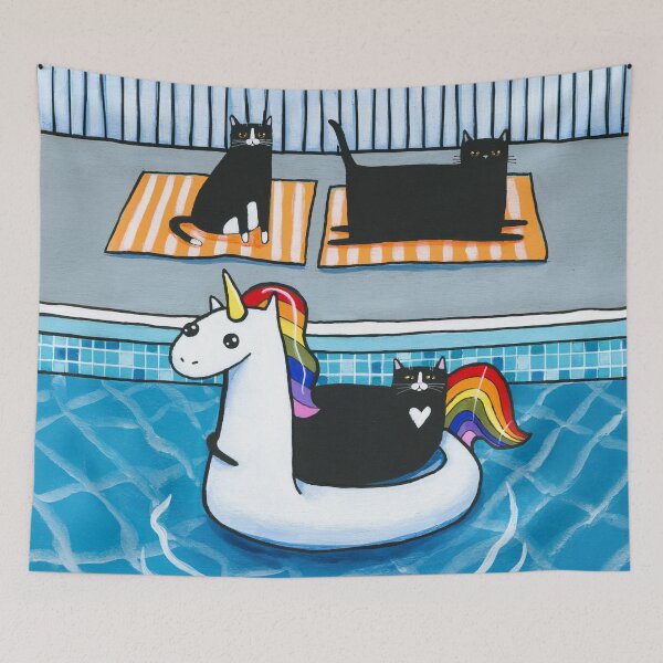 Item preview, Loafing On A Unicorn Floatie designed and sold by KilkennyCat Art.