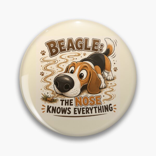 Item preview, Beagle The Nose Knows Everything – Cute Funny Illustration Art | Beagle Lover Gift designed and sold by irfanshikh.
