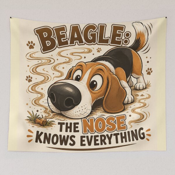Item preview, Beagle The Nose Knows Everything – Cute Funny Illustration Art | Beagle Lover Gift designed and sold by irfanshikh.