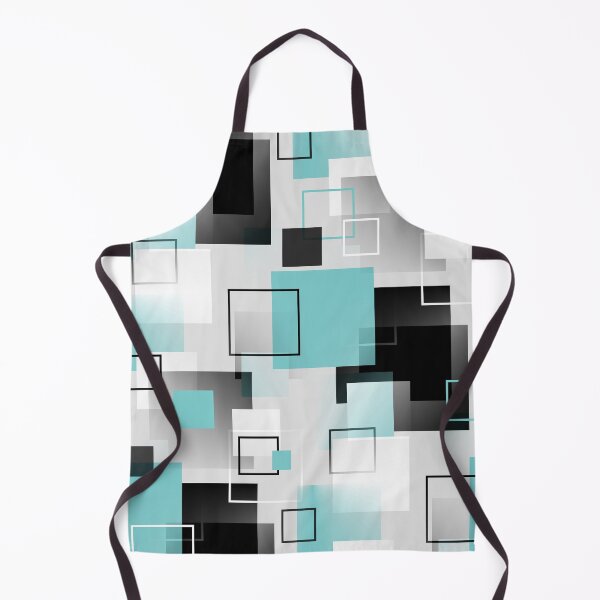 Item preview, Midcentury Modern Retro Squares in Blue and Gray designed and sold by MellowCat.