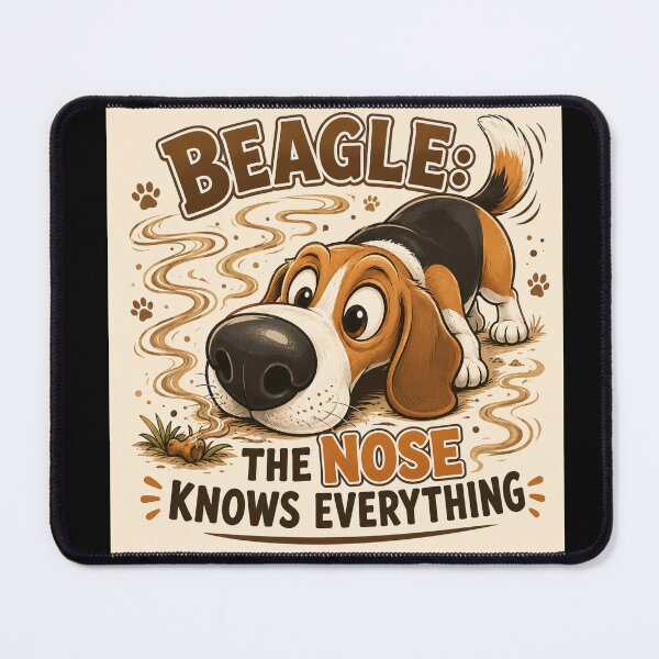 Item preview, Beagle The Nose Knows Everything – Cute Funny Illustration Art | Beagle Lover Gift designed and sold by irfanshikh.