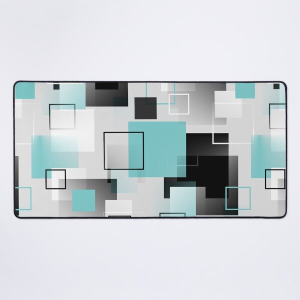 Item preview, Midcentury Modern Retro Squares in Blue and Gray designed and sold by MellowCat.
