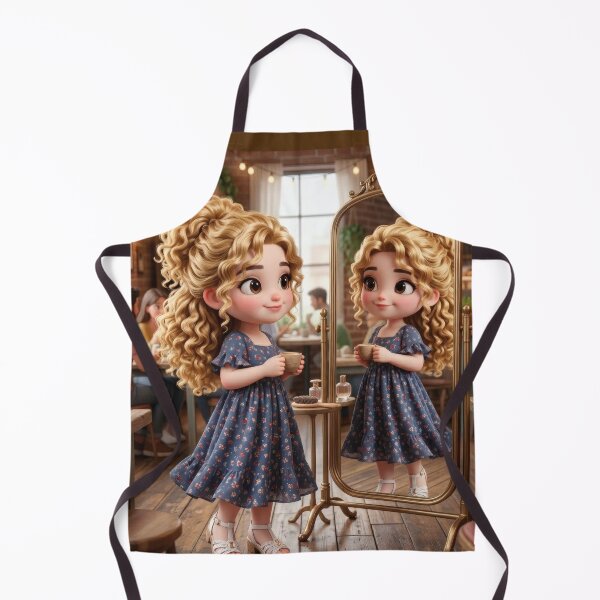 Item preview, Golden Curls Reflection in Cozy Coffee Shop designed and sold by Azurart2.