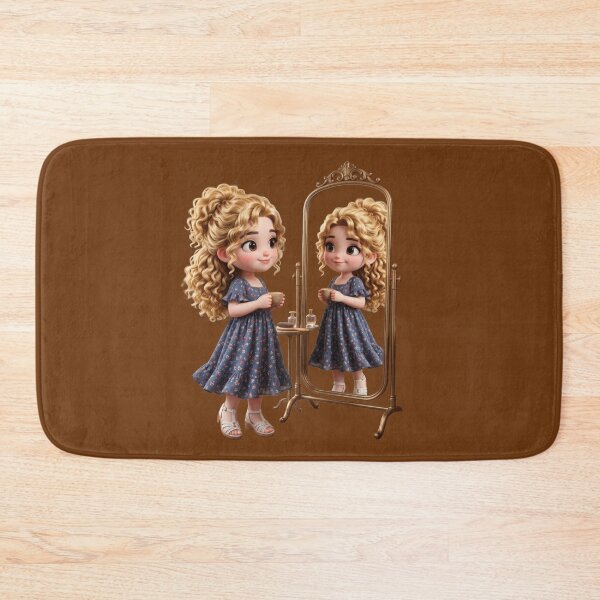 Item preview, Golden Curls Reflection in Cozy Coffee Shop designed and sold by Azurart2.