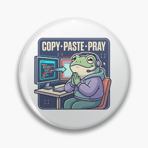 Item preview, Funny Copy Paste Pray Programming Frog Developer Coding design designed and sold by Urben Loop.