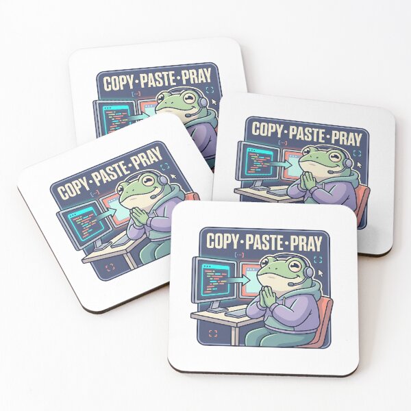 Item preview, Funny Copy Paste Pray Programming Frog Developer Coding design designed and sold by Urben Loop.