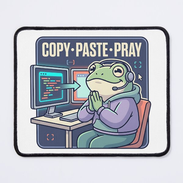 Item preview, Funny Copy Paste Pray Programming Frog Developer Coding design designed and sold by Urben Loop.