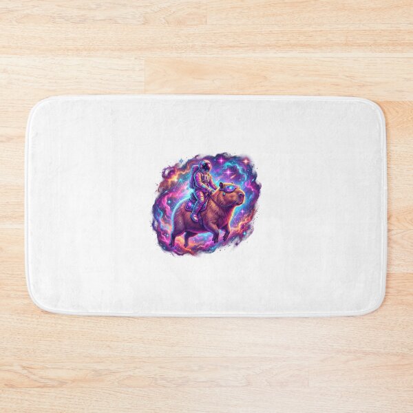 Item preview, Majestic Space Capybara Riding Astronaut Synthwave Art designed and sold by digiartmagic.