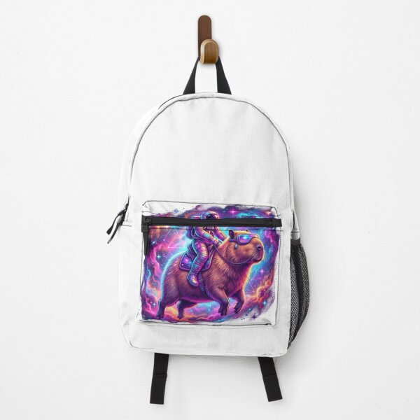 Item preview, Majestic Space Capybara Riding Astronaut Synthwave Art designed and sold by digiartmagic.