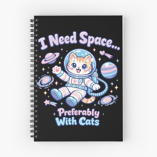 Item preview, Cute Astronaut Cat I Need Space Preferably With Cats Pastel Kawaii Cosmic Introvert Humor designed and sold by Ladys-Gents.
