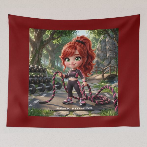 Item preview, Fit Girl - Outdoor Gym & Battle Ropes 3D Art designed and sold by Azurart2.