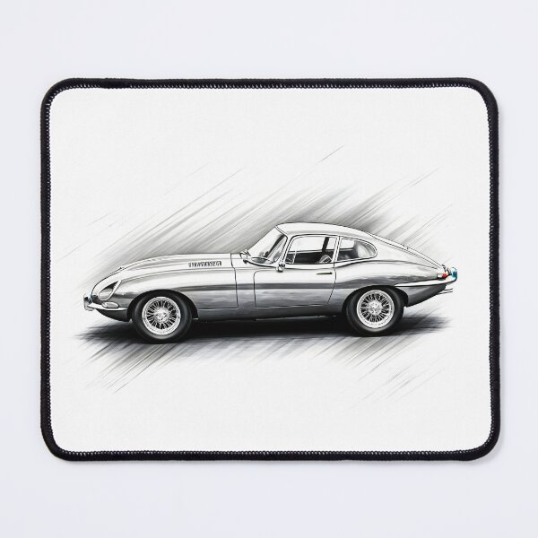 Item preview, Jaguar E-Type Vintage Automotive Sketch Art designed and sold by rgagliardi2017.