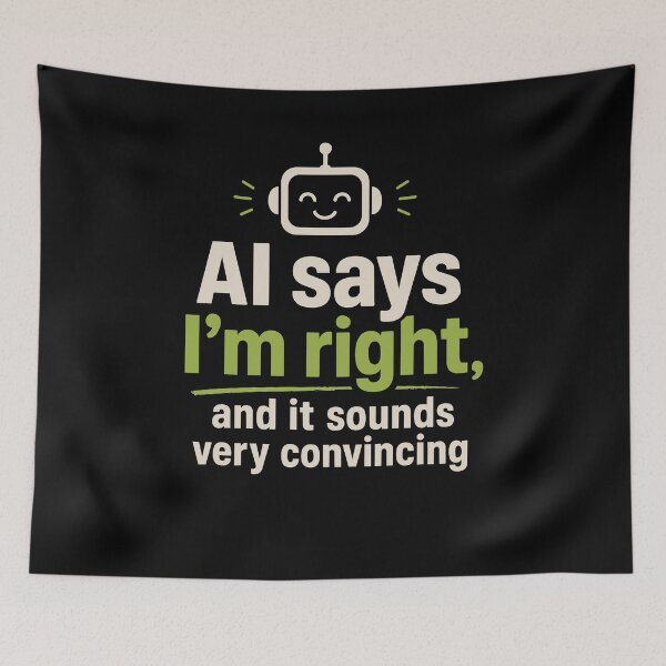Item preview, AI Says I'm Right Funny Robot Tech Support designed and sold by AntiqueImages.