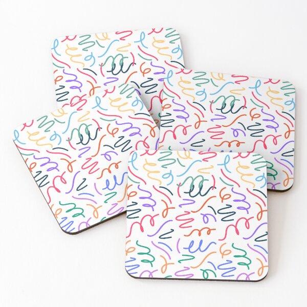 Item preview, Colorful Retro Squiggle Abstract Pattern designed and sold by DrimitStore.