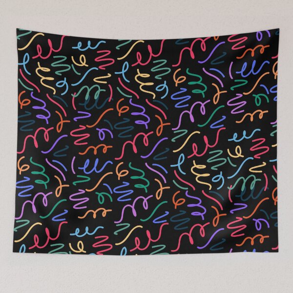 Item preview, Colorful Retro Squiggle Abstract Pattern designed and sold by DrimitStore.