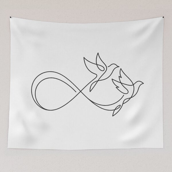 Item preview, Minimal Infinity Birds Line Art designed and sold by AbanoubStore.