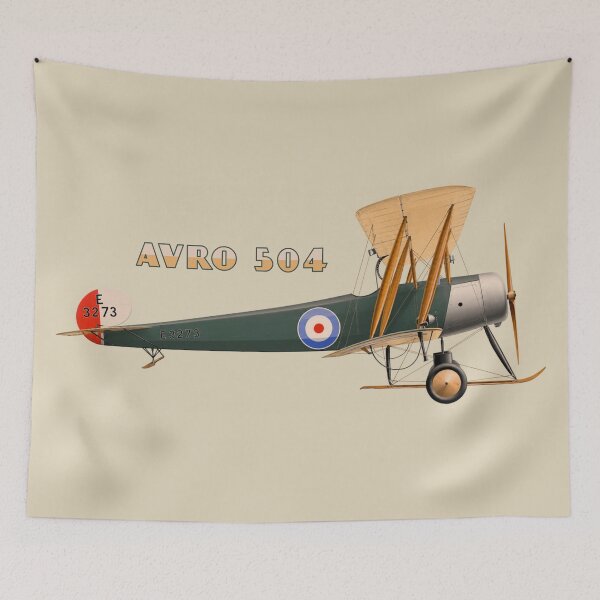Item preview, Avro 504 British WW1 Biplane Aircraft Illustration designed and sold by MilitaryMart.