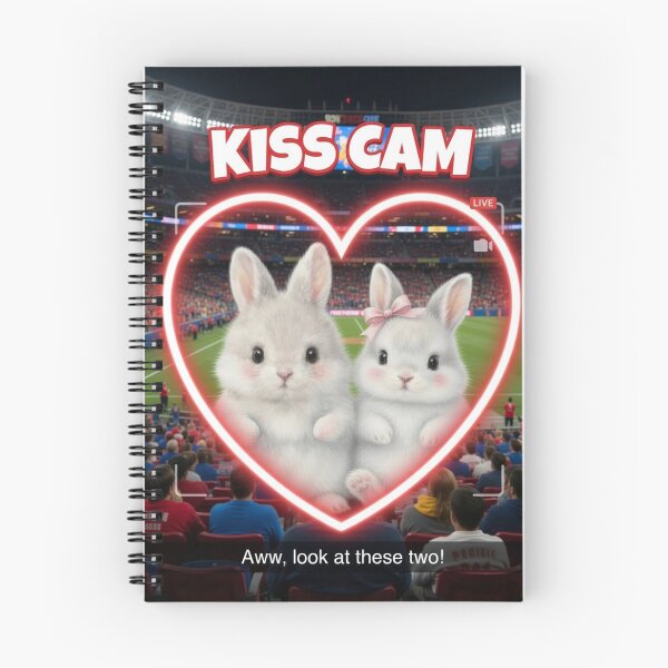 Item preview, Cute Bunnies Kiss Cam Heart - Whimsical Stadium Pet Ar designed and sold by lovelistivkaa.