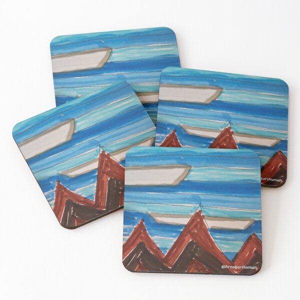 Item preview, Abstract mountain skyline scene designed and sold by DancingCreek.