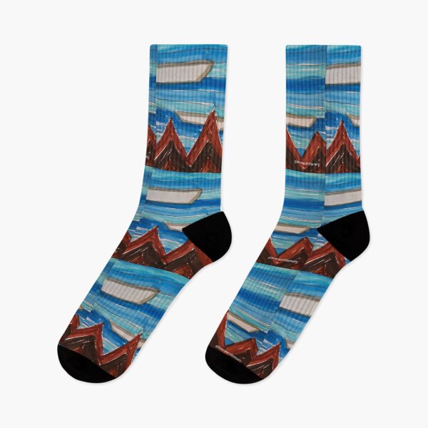 Item preview, Abstract mountain skyline scene designed and sold by DancingCreek.